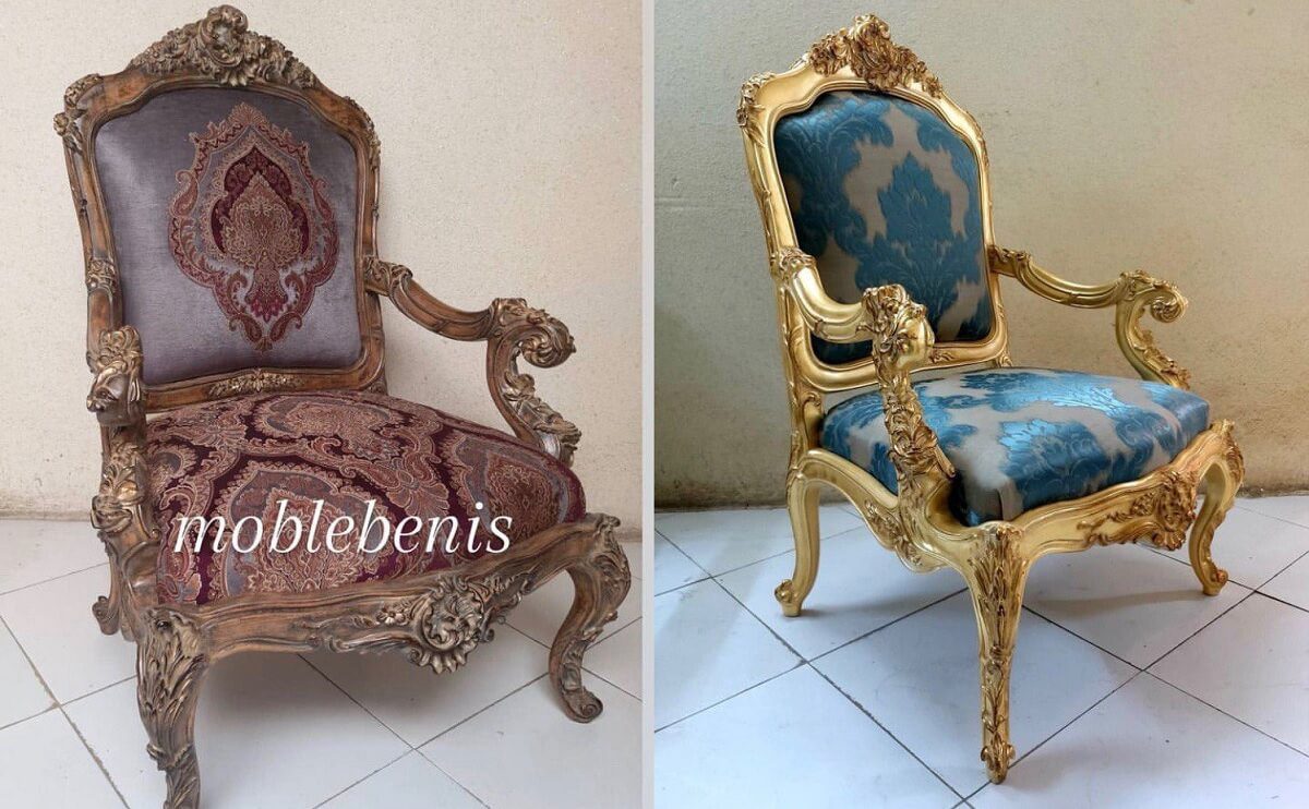 رنگ آمیزی اسکلت مبل