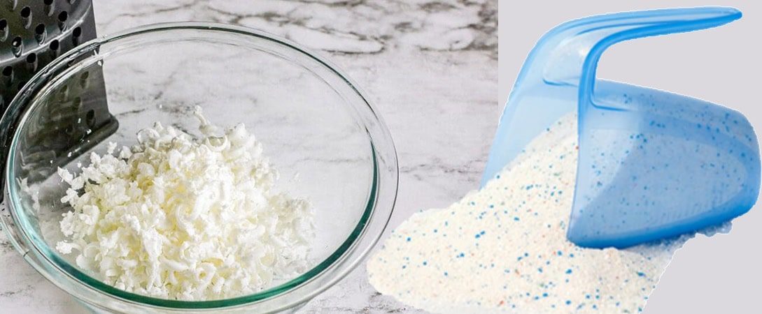 تمیز کردن مبل با پودر صابون و پودر ماشین لباسشویی