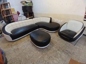 تعویض روکش چرم مبل ال