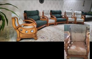 تعمیر مبل مدل پاسنگی، تعویض پارچه با پارچه لینا (ترابی اصفهان)